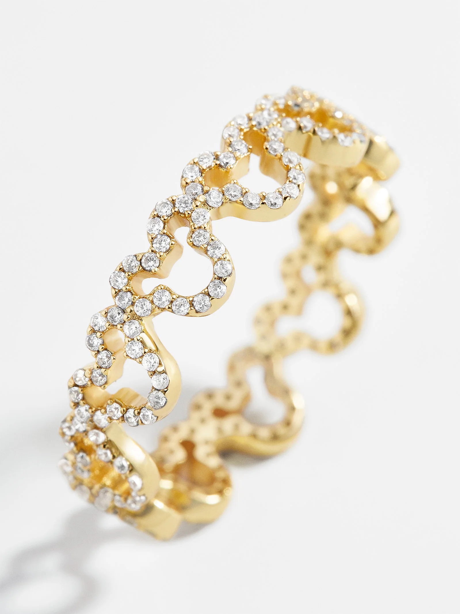 Mickey Mouse Outline 18K Gold Ring - Gold/Pavé - Image 3