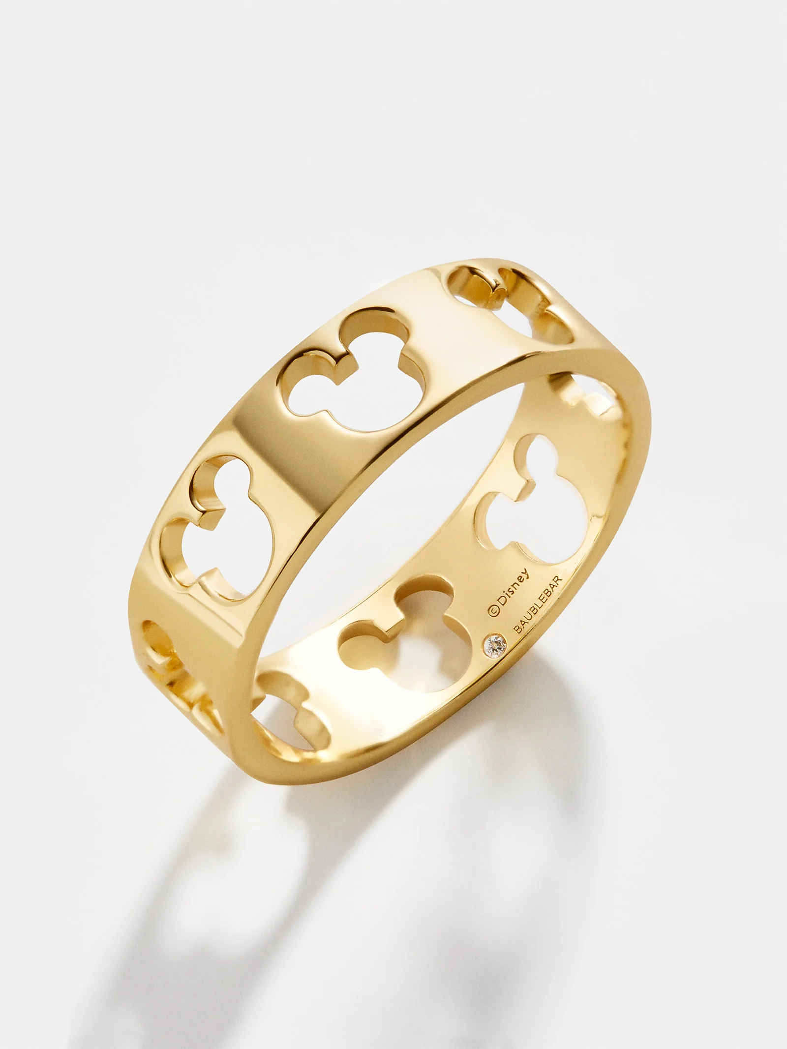 Mickey Mouse Outline 18K Gold Ring - Gold - Image 3