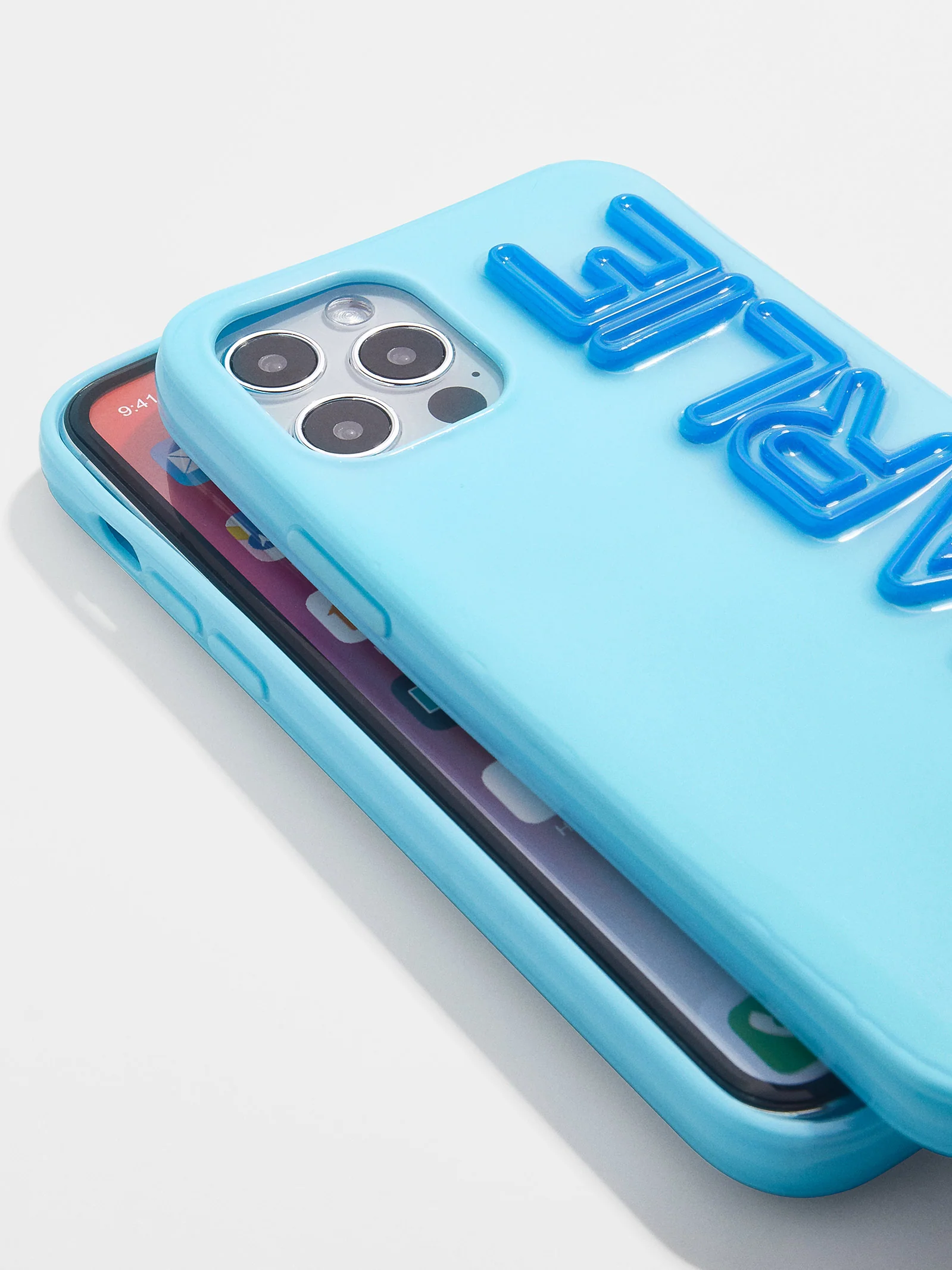 Fine Line Custom iPhone Case - Light Blue/Cobalt - Image 4