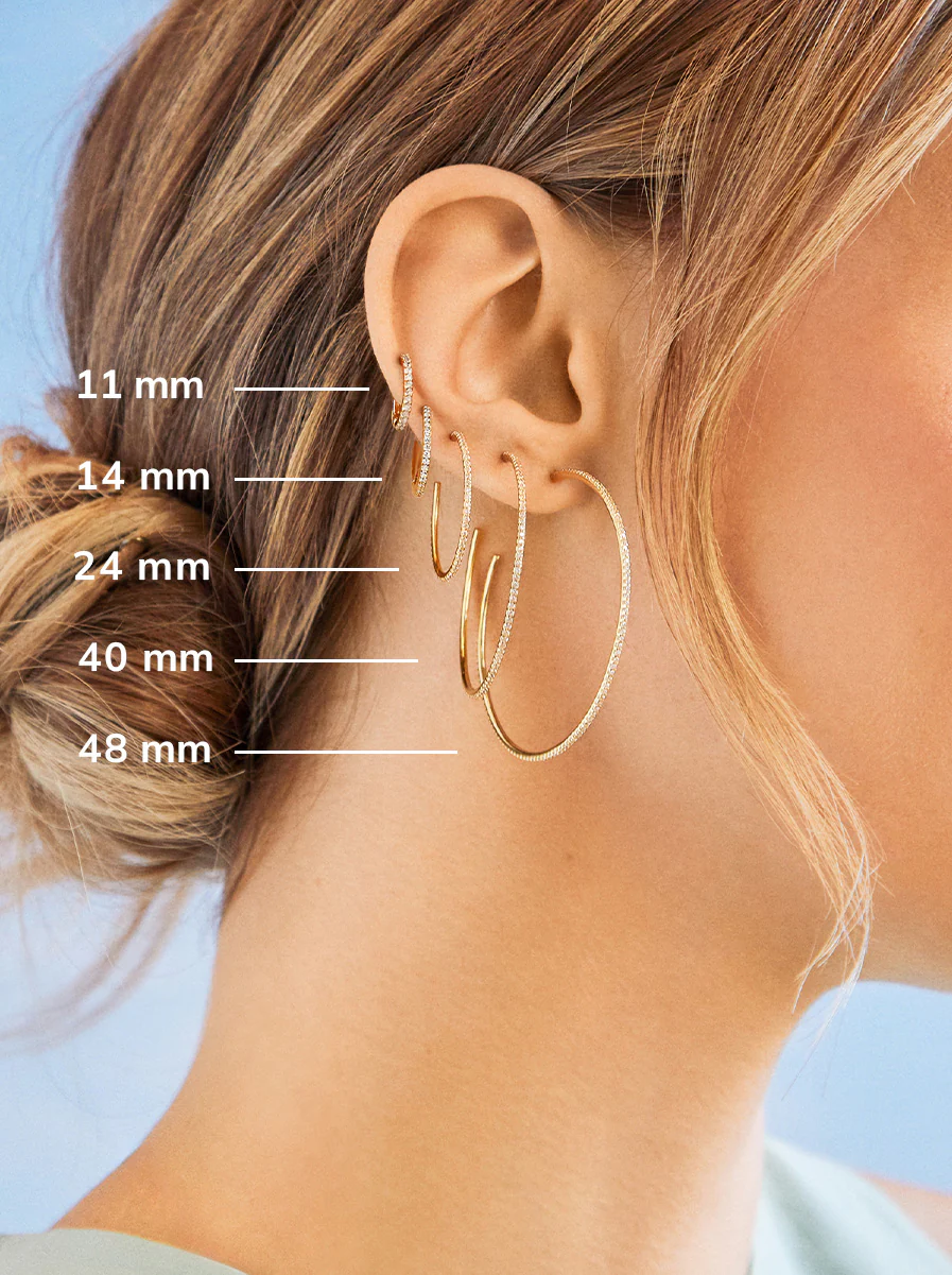 Niata 18K Gold Earrings - 48MM - Image 3
