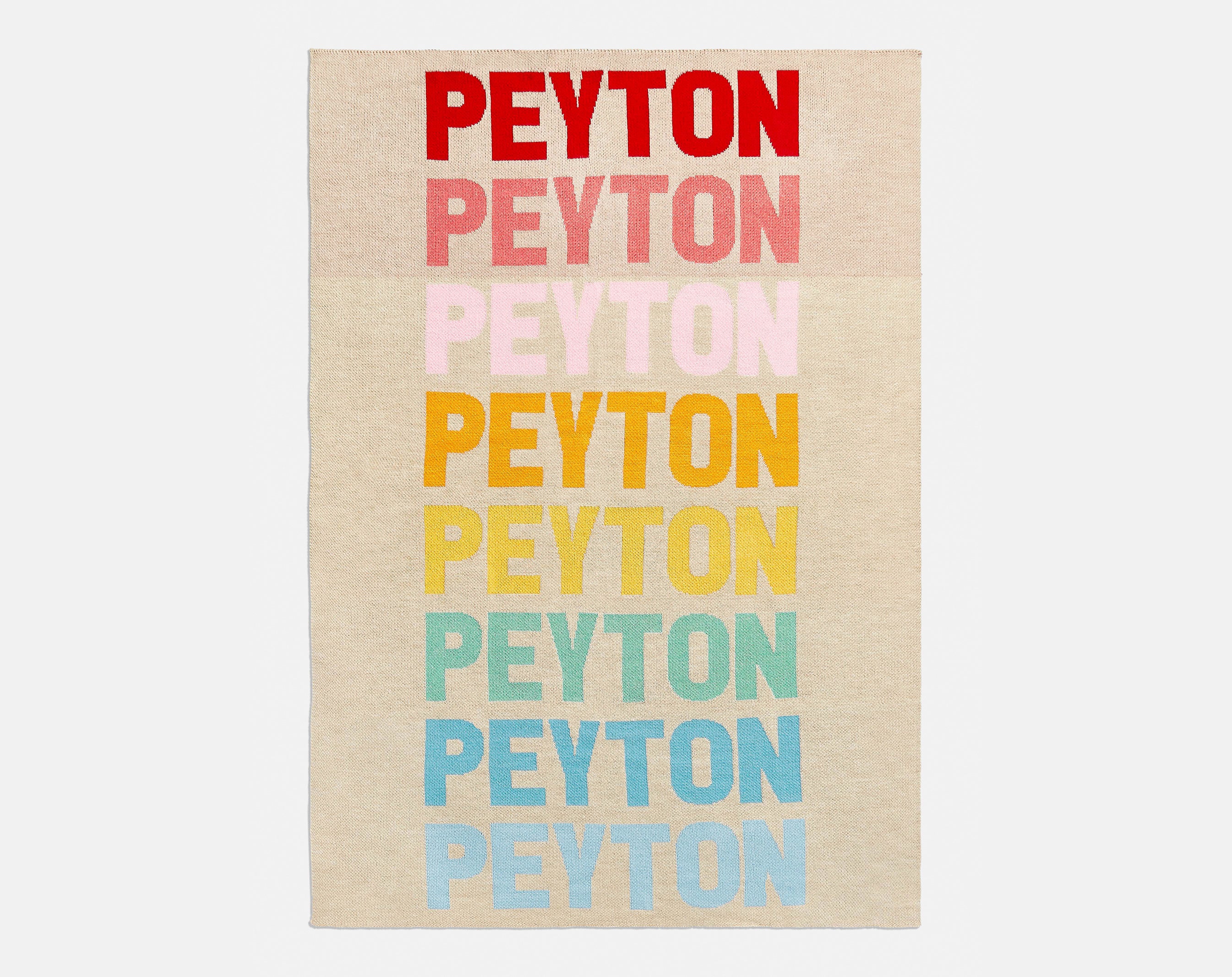 Ombre Name Custom Blanket - Beige/Multi - Image 3