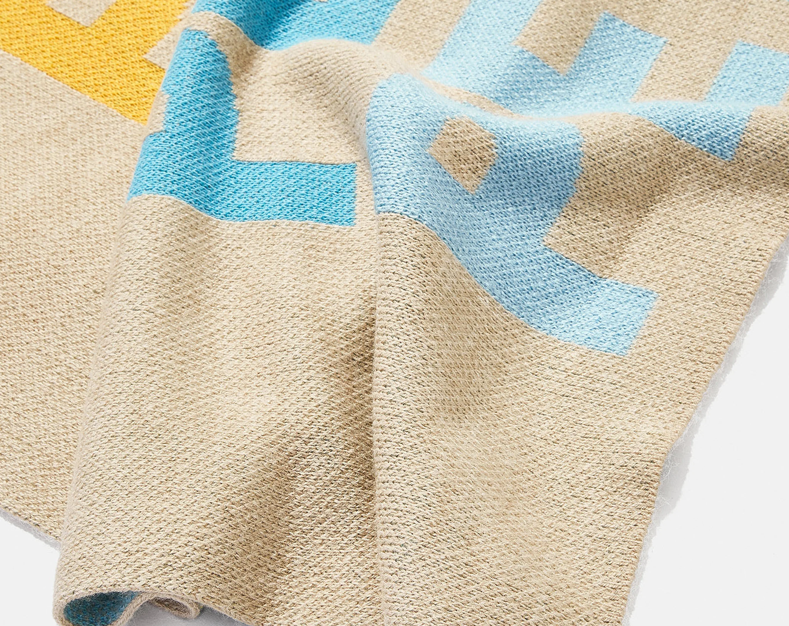 Ombre Name Custom Blanket - Beige/Multi - Image 5