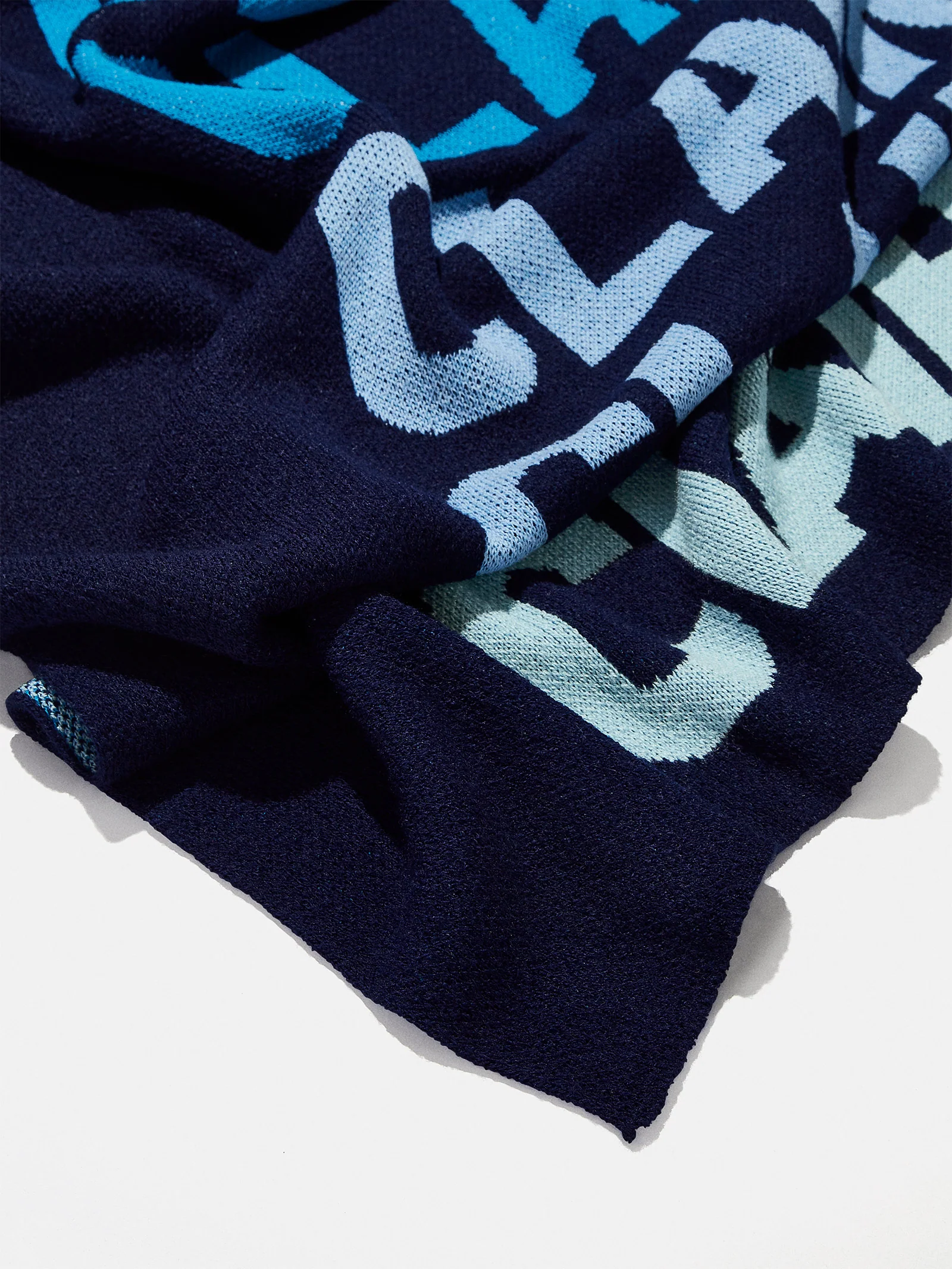 Ombre Name Custom Blanket - Navy/Blue - Image 4