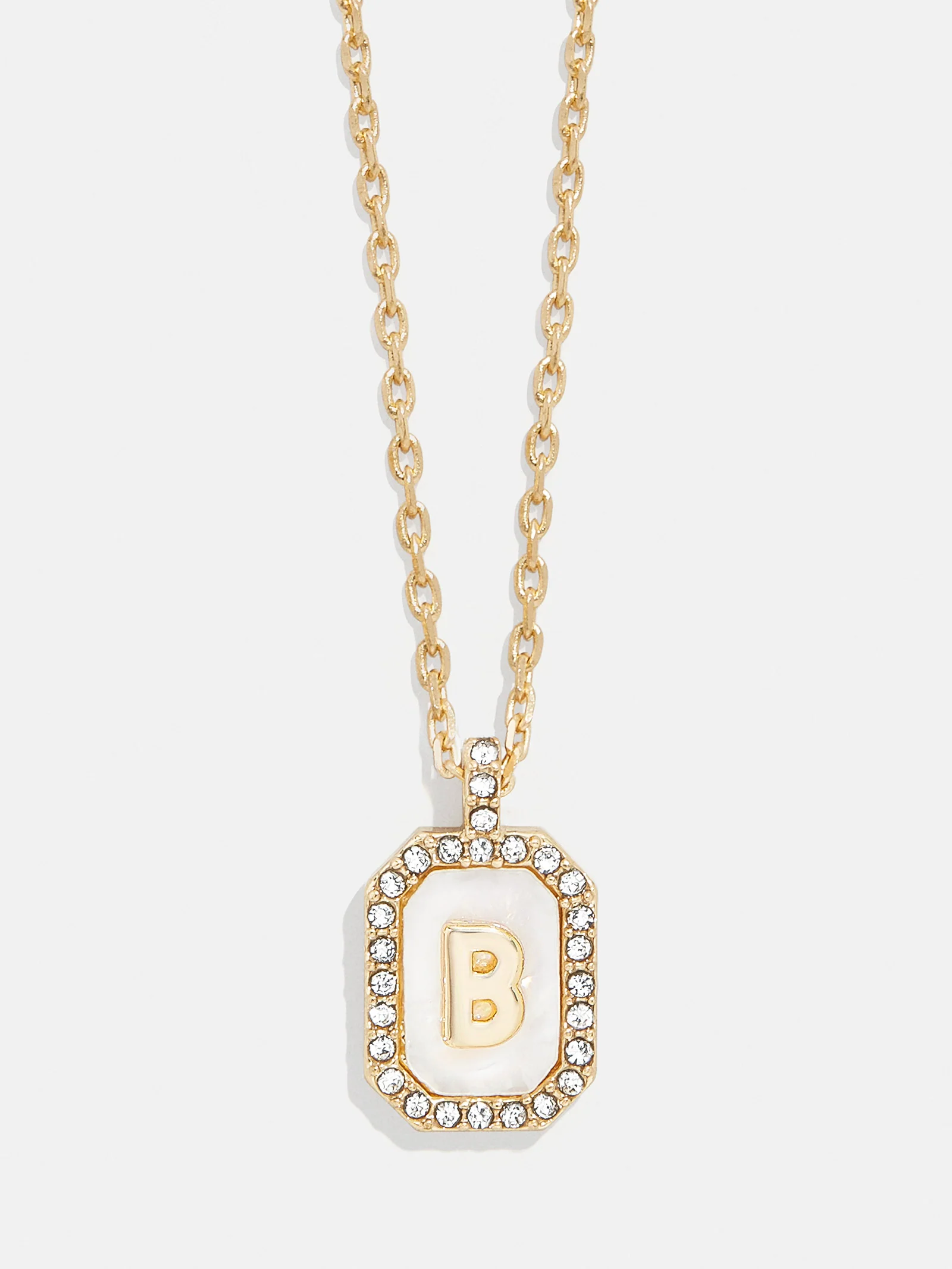 Gold & Mother of Pearl Initial Necklace - Mother Of Pearl - Image 4