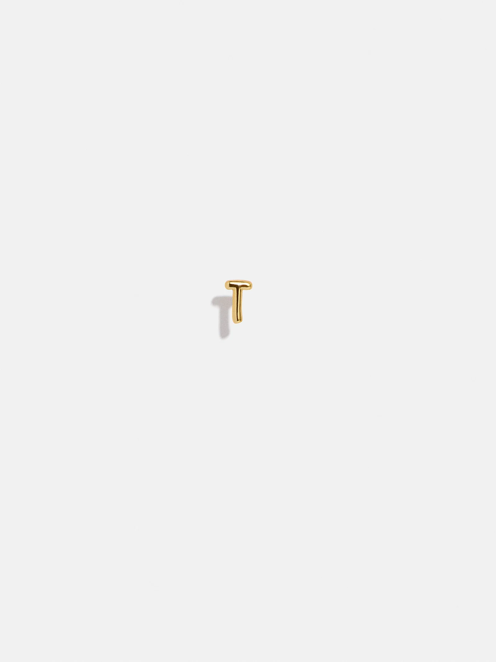 18K Gold Single Bubble Initial Earring - Bubble Initial - Image 21