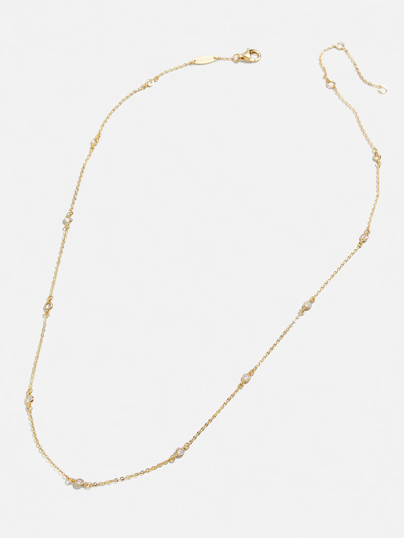 Yasmine 18K Gold Necklace - Gold/Pavé - Image 3